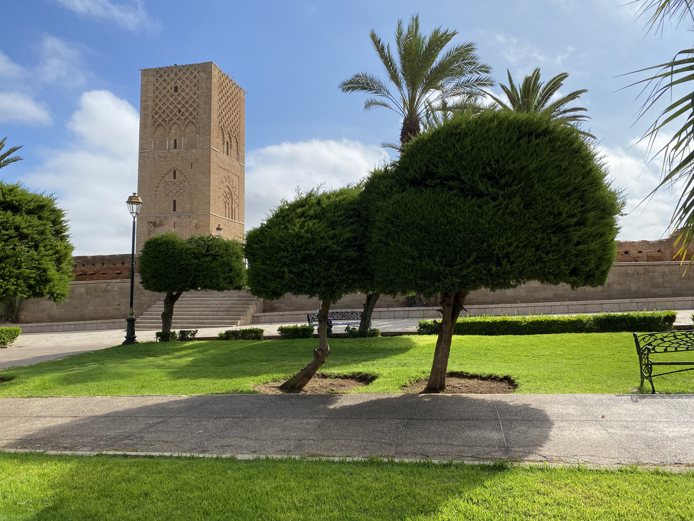 The historical mosque of Hassane tower  in Rabat