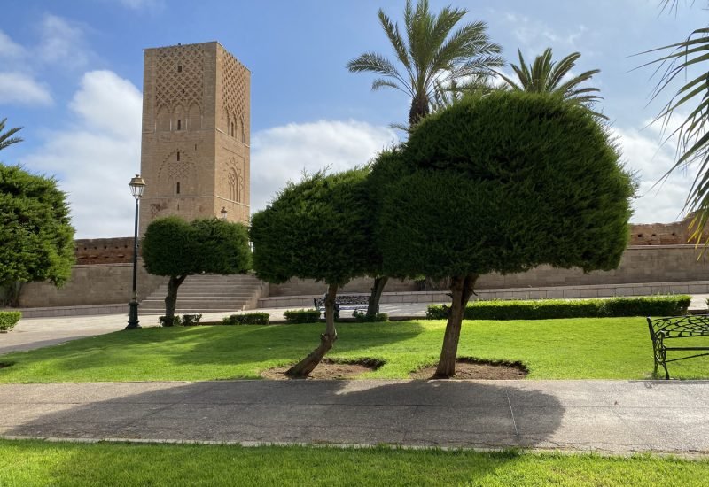 The historical mosque of Hassane tower  in Rabat