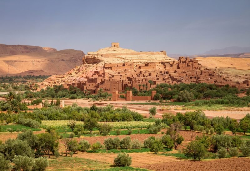 Ait Benhaddou, an ancient fortress city in Morocco near Ouarzazate on the edge of the sahara desert. Used in fils such as Gladiator, Kundun, Lawrence of Arabia, Kingdom of Heaven